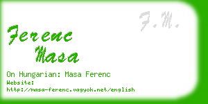 ferenc masa business card